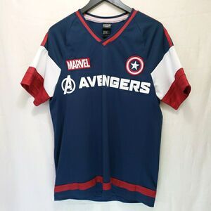 Marvel Our Universe Captain America Rogers 41 Men's Blue Avengers Jersey Size L